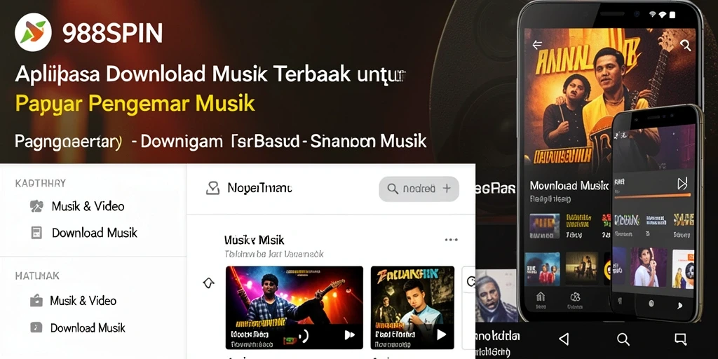 Tampilan antarmuka 988SPIN yang modern dan mudah digunakan untuk Download Musik.