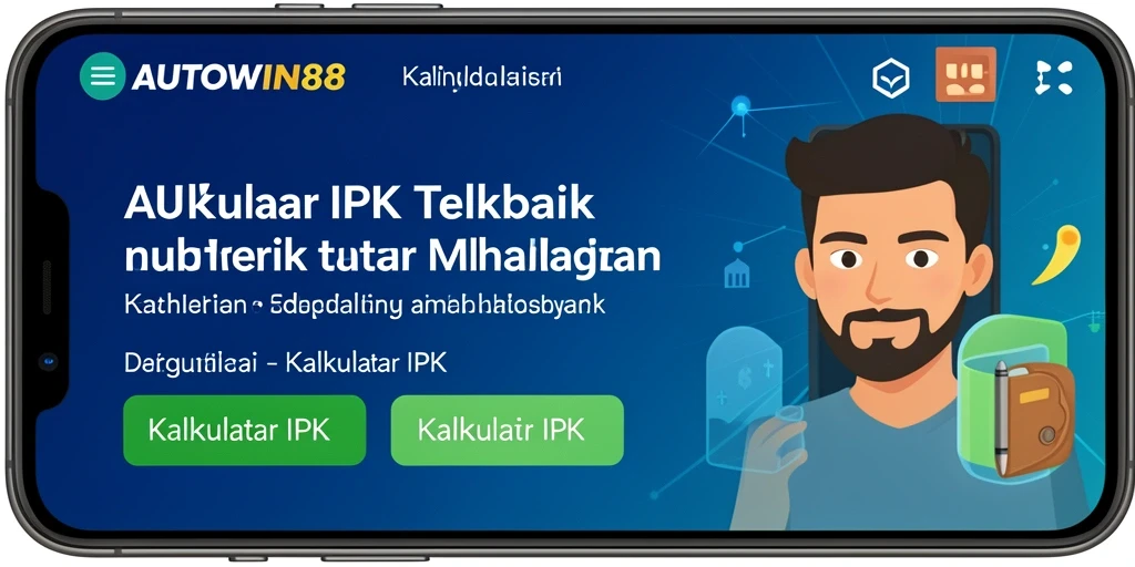 Antarmuka aplikasi Kalkulator IPK AUTOWIN88 yang menarik dan mudah digunakan.