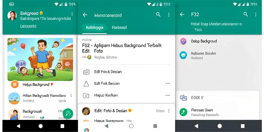 Tampilan antarmuka aplikasi F32 untuk menghapus latar belakang dengan mudah.
