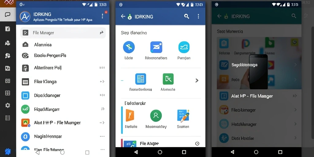 Antarmuka aplikasi File Manager IDRKING yang sederhana dan efisien.