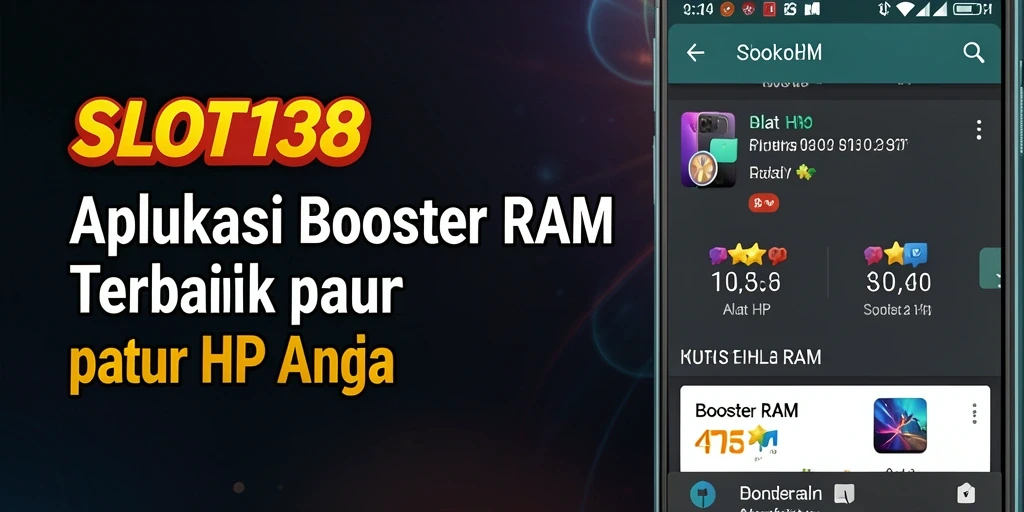 Tampilan antarmuka SLOT138 yang sederhana dan fungsional untuk Booster RAM.